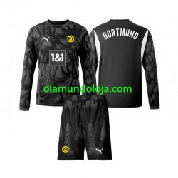 Camisola Borussia Dortmund Guarda-redes Criança Equipamento Quarto 2024-2025 Manga Comprida